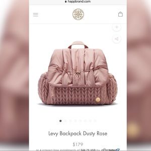 Happ Brand Backpack In Dusty Rose color.